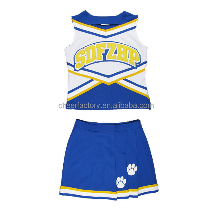 wholesale custom girl fashion cheerleader clothes girls uniform with high quality