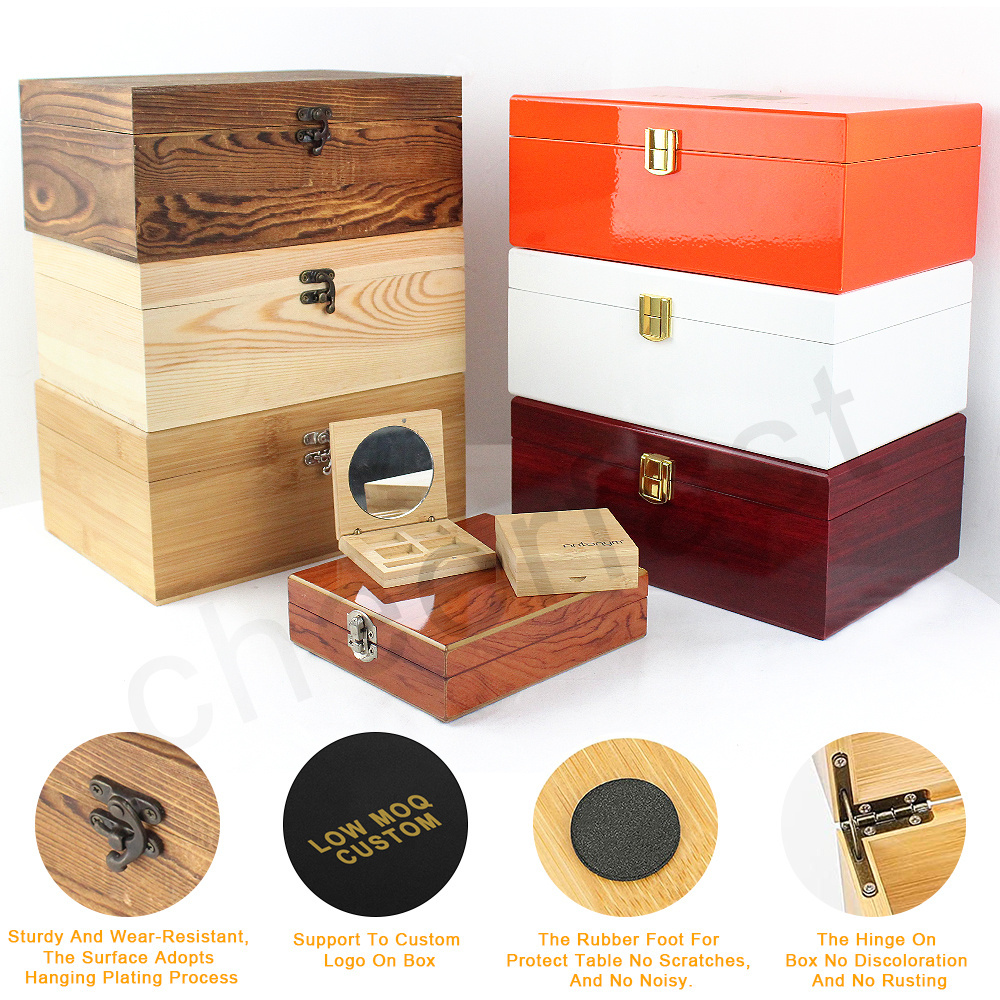 Keep Your Personal Belongings Safe From Humidity And Contaminants Unique Brass Latch To Keep Support Any Size Wooden Detes Box