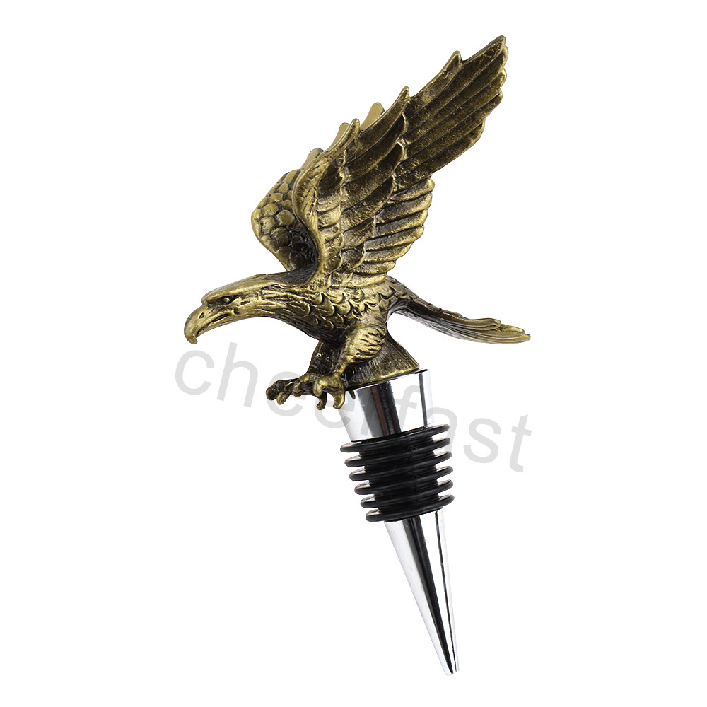 Wine And Beverage Bottle Stopper Metal Eagle Top Reusable Decorative Wine Lovers Gifts Animal Wine Bottle Stopper