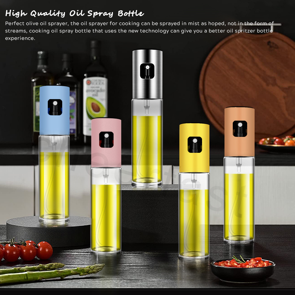 Most Popular Olive Oil Spray Dispenser Glass Bottle 100ml Refillable Accessories For Kitchen Olive Oil Bottle Spray