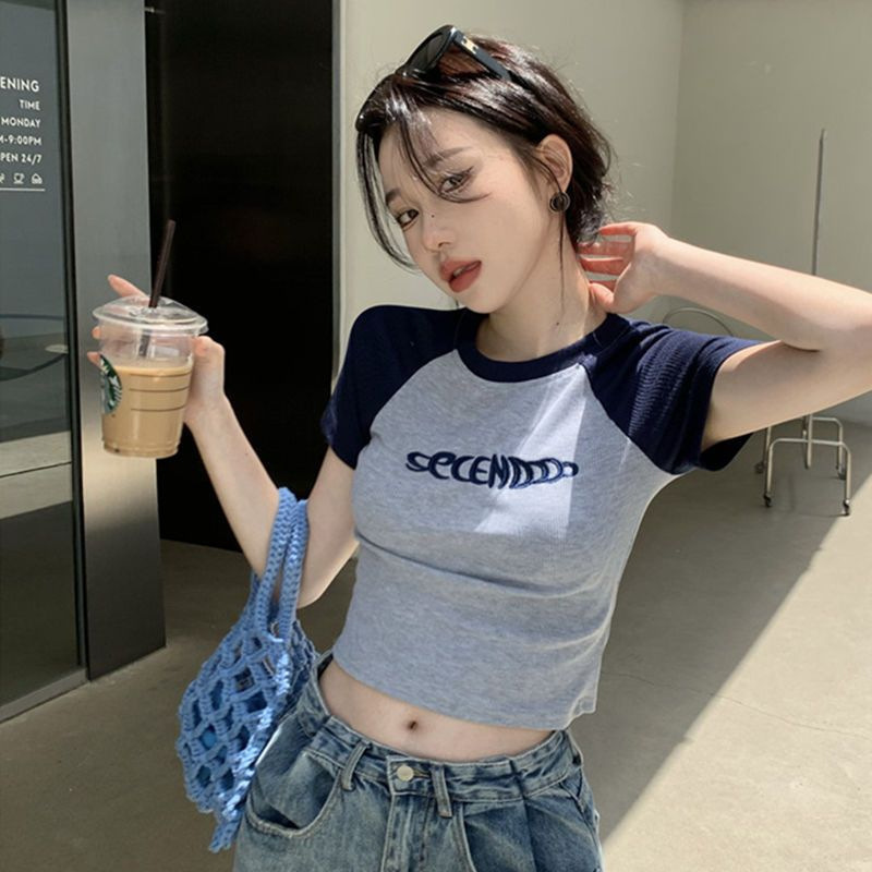 2024 Basic Custom Wholesale Slim Fit Long Short Sleeve Workout Shei en Gros Shirts Ladies Mujer Femme Hoodie Crop Tops for Women