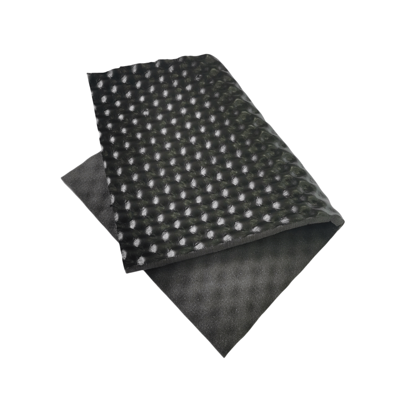 Egg Crate Memory Foam Car Heat Sound Deadening Foam Mat with Black Film