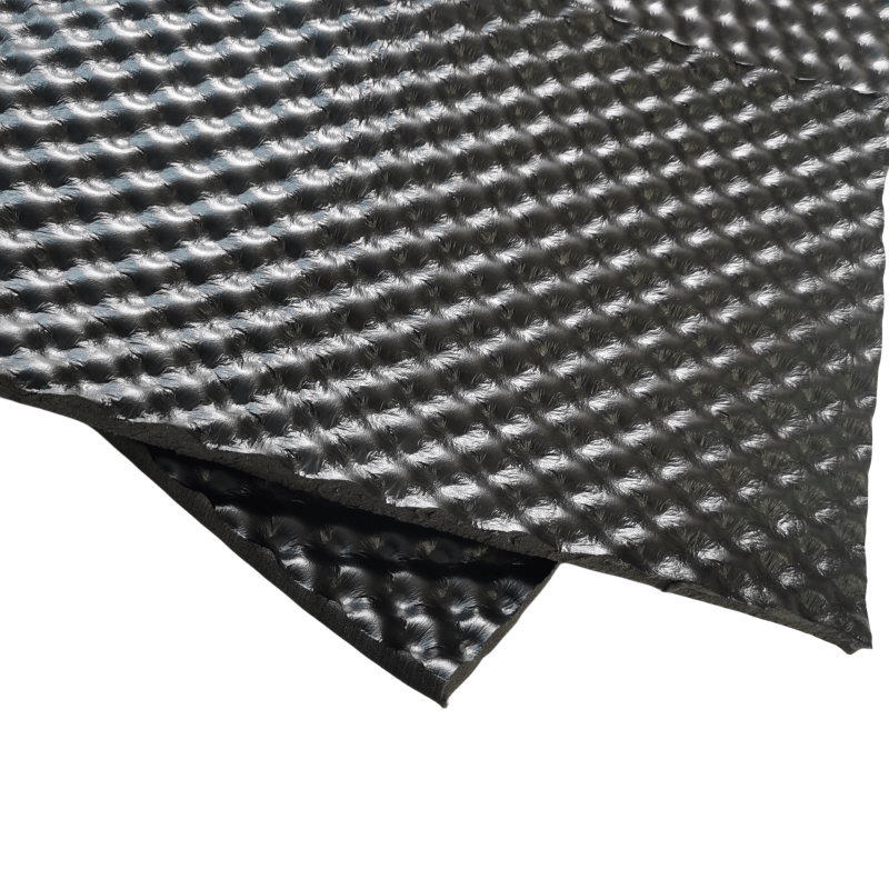 Egg Crate Memory Foam Car Heat Sound Deadening Foam Mat with Black Film