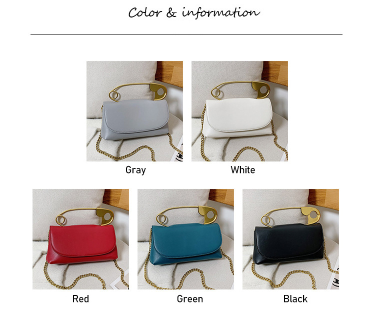 Bolsa feminina bolsos de mujer cartera personalized Leather 2024 Safety Pin Purse Unique Clutch Women Handbags Ladies Hand Bags