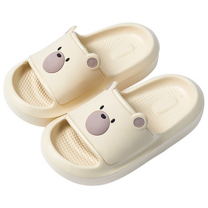 Children Slippers Cartoon Bear Home Shoes For Boy Girls Summer Flat Heel Soft Eva House Slippers Beach Child Kids Baby Slides