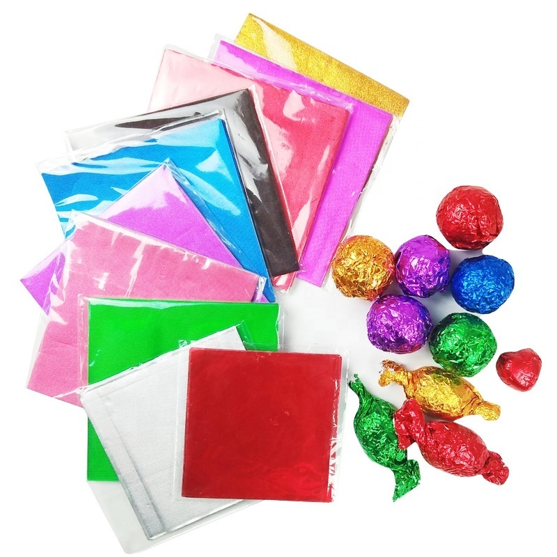 Colored Silver Aluminum Foil Embossed Printing Chocolate Foil Wrapper Paper For Candy Bar /Sugar