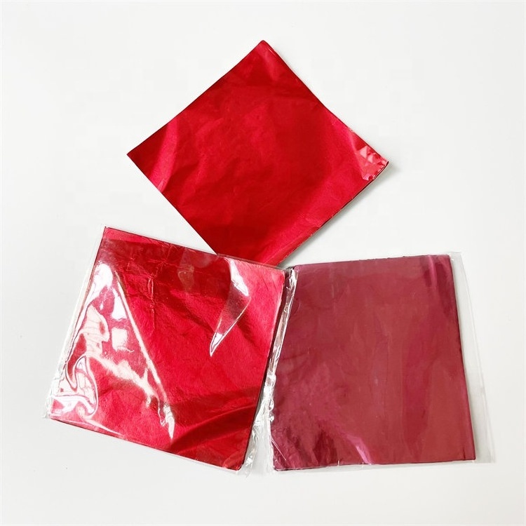 In Stock Square Colorful Chocolate Wrappers/Christmas Aluminium Foil Wraps Paper For Candies