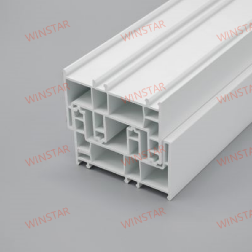 plastic window frame  profiles Customized wood color Building  Construction  material  upvc Window  Doors