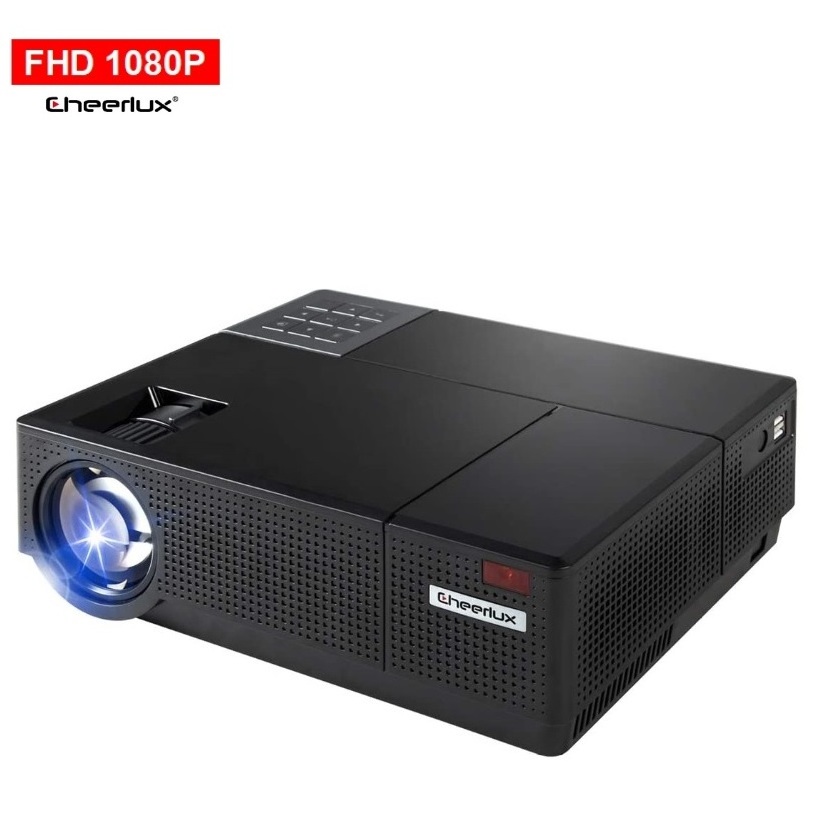 Cheerlux Native 1080P Projector LED 1920x1080 Resolution Projector LCD Mini Proyector 280 Big Screen for Home Theater Educate