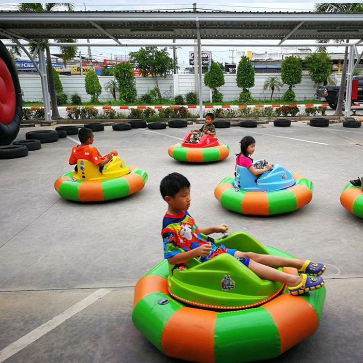 Remote control or coin operated electric inflatable UFO luminous children bumper car for sale