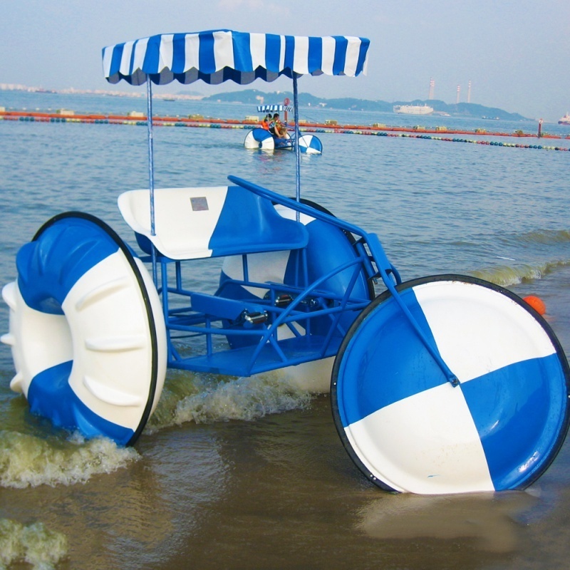 Summer popular amusement bike pedal 3 wheel water trikes water bicycle pedal mount boat for sale