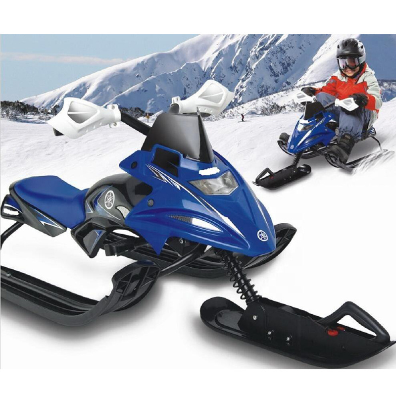 Custom portable plastic 200cc snowmobile ski bike snow sledge with brake