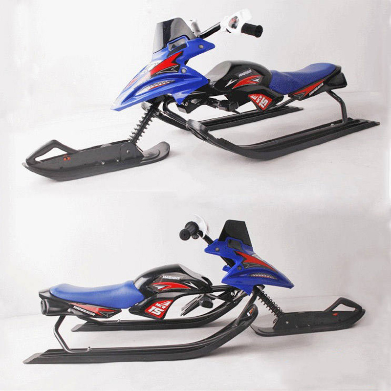 Custom portable plastic 200cc snowmobile ski bike snow sledge with brake