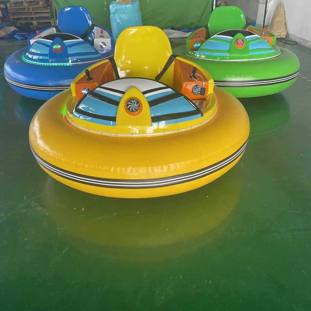 Factory direct supply inflatable electric spin zone ufo bumper cars for sale