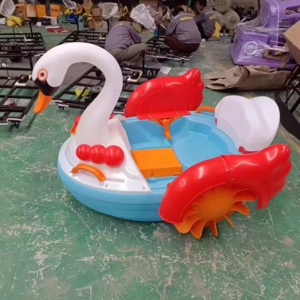 2024 The most popular new design kids hand paddle boat swan pedal boat for water park