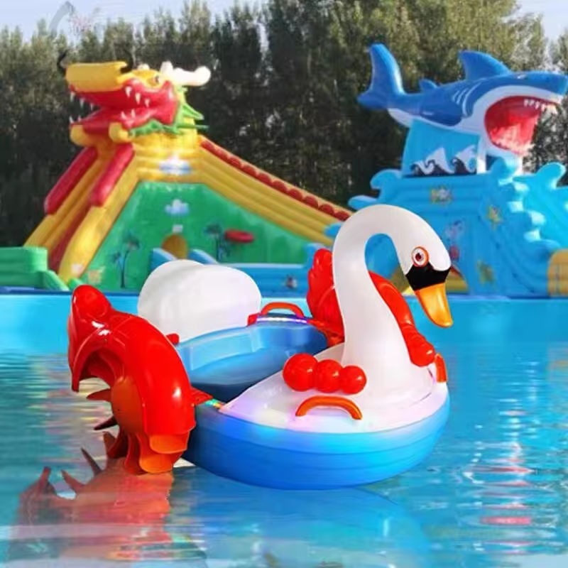 2024 The most popular new design kids hand paddle boat swan pedal boat for water park