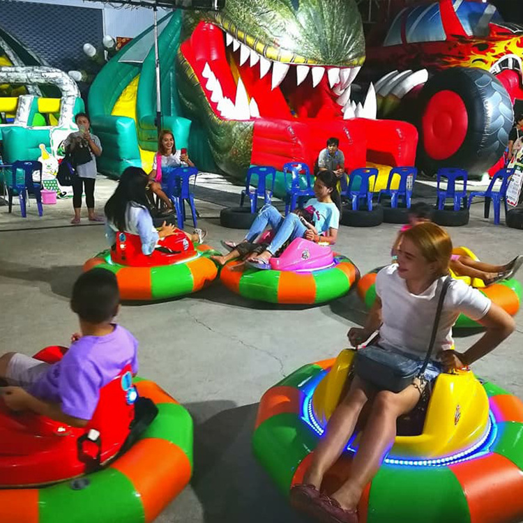 Remote control or coin operated electric inflatable UFO luminous children bumper car for sale