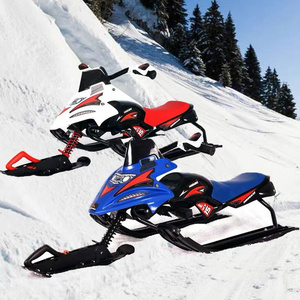 Custom portable plastic 200cc snowmobile ski bike snow sledge with brake