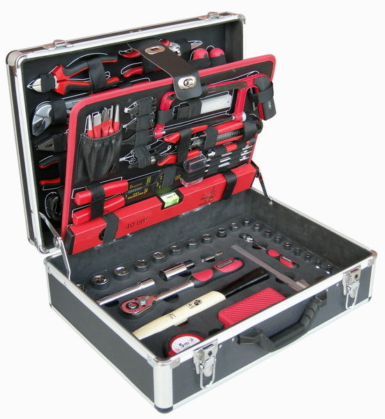 silver aluminum portable tool case equipment toolbox