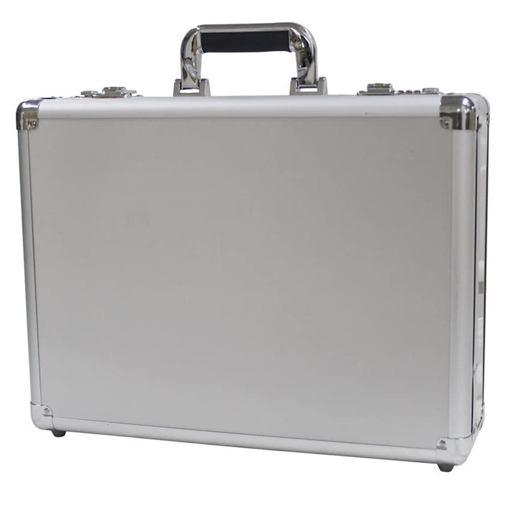 silver aluminum portable tool case equipment toolbox