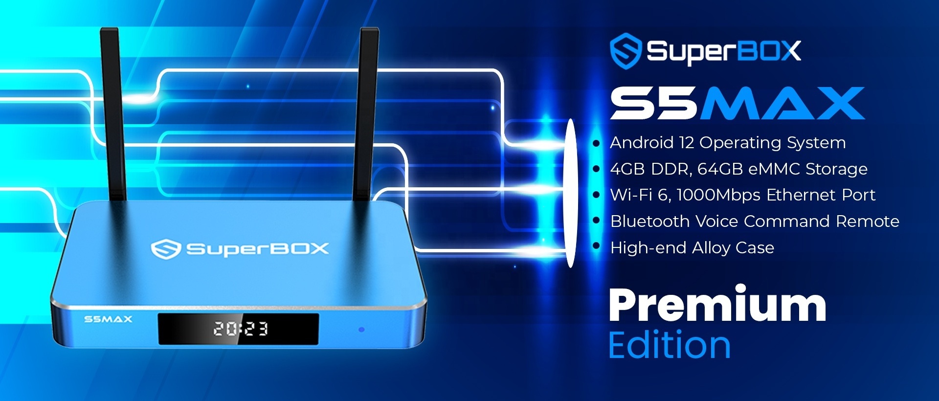 Superbox S5 max Dual Band Wi-Fi Smart Media Player android tv box for business