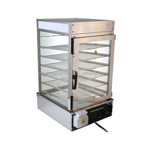 600L Automatic 6 layers steamed stuffed bun making machine stainless steel glass electric food warmer showcase display