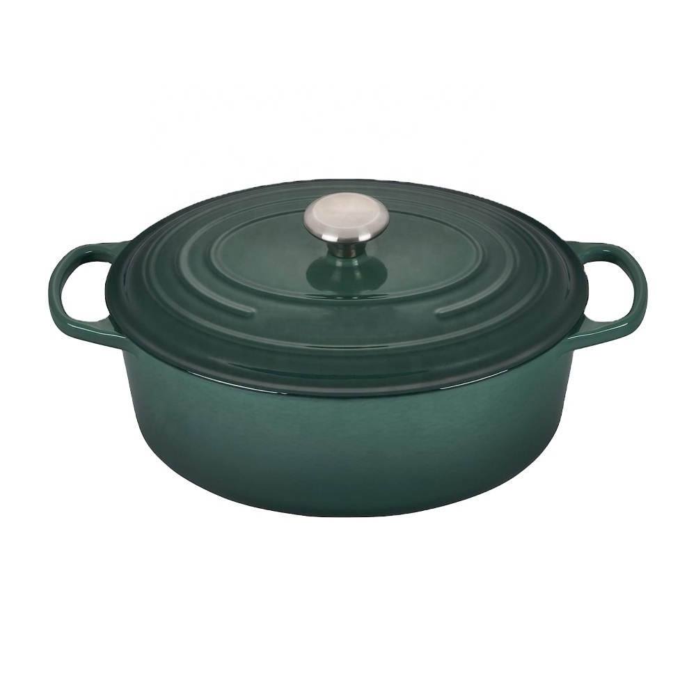 Kitchen Cooking Dutch Oven Cast Iron Pot 30cm Large Capacity Cast Iron Casserole Made In China Oval Enamel Cast Iron Casserole