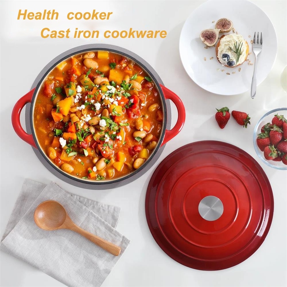 Made In China Cast Iron Cookware Induction Sprial Home Cookware Wok Authentic Professional Cast Iron Cookware Set Frying Pan Set