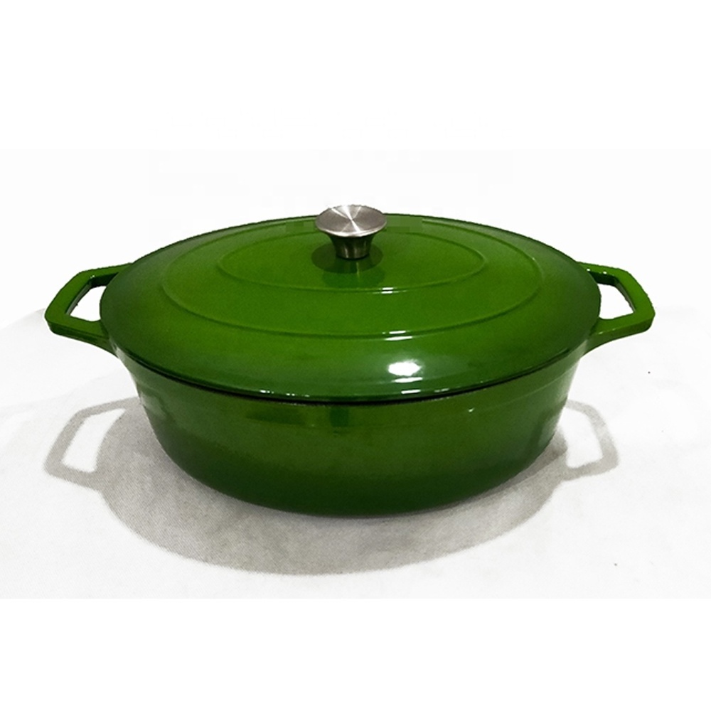 Chef-cookwares Home Kitchen Cookwares for All Heat Source 9.3QT Non Strick Enameled Oval Crofton Cast Iron Cookware for Baking