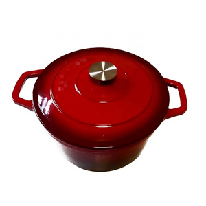 11-Inch Heavy Duty 6 Quart Enameled Cast Iron Dutch Oven Large Home Cooking Casserole Pot Induction Bottom Metal Cookware Set