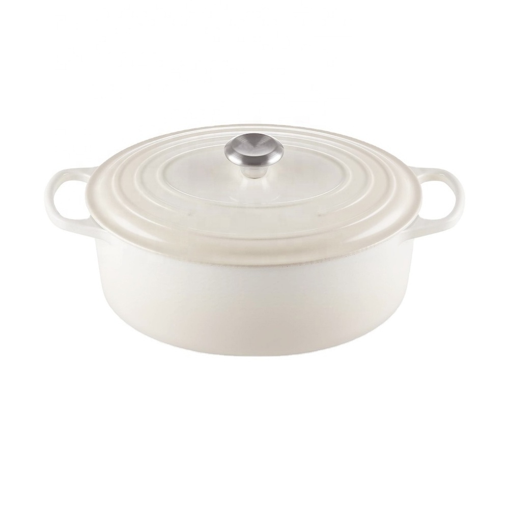 Kitchen Cooking Dutch Oven Cast Iron Pot 30cm Large Capacity Cast Iron Casserole Made In China Oval Enamel Cast Iron Casserole