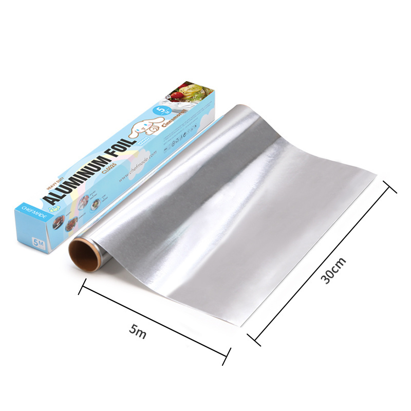 CHEFMADE CL5025 5m*30cm Heavy Duty Non-stick Aluminum Foil Wrap Roll For Catering Grilling Roasting Baking Cooking