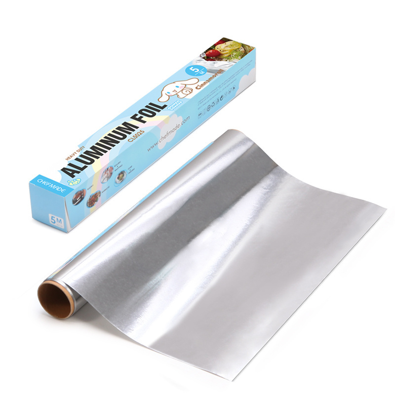 CHEFMADE CL5025 5m*30cm Heavy Duty Non-stick Aluminum Foil Wrap Roll For Catering Grilling Roasting Baking Cooking