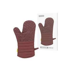 2018 Good Quality Beautiful Cotton Material Kitchen Cooking Oven Bbq Gloves