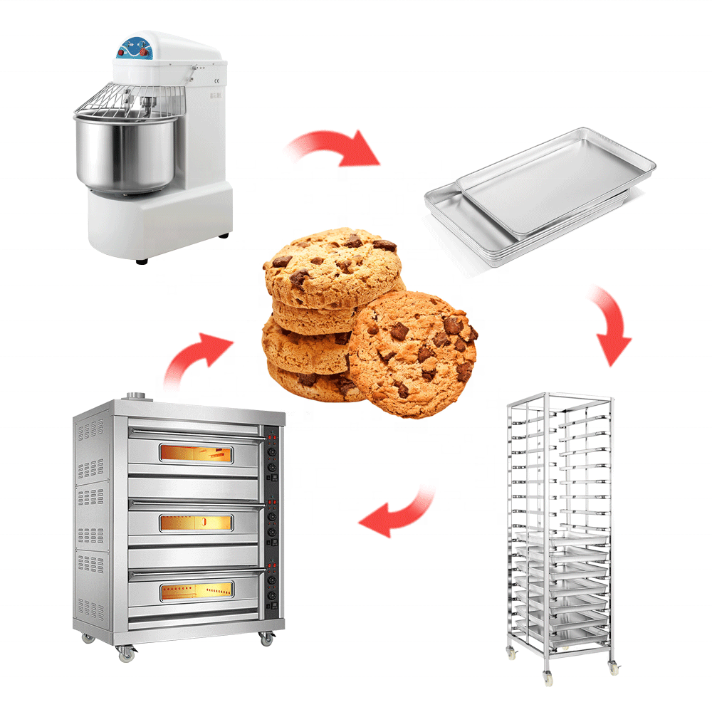 Supply Whole Bakery Line Oven Mixer Industrial flat Bread Making Machines Commercial baking bread machine Equipment