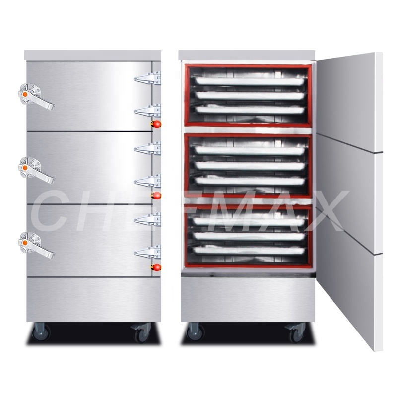 Custom Intelligent 12KW Commercial Seafood Steamer Rice Steamer Commercial Gas Steamer