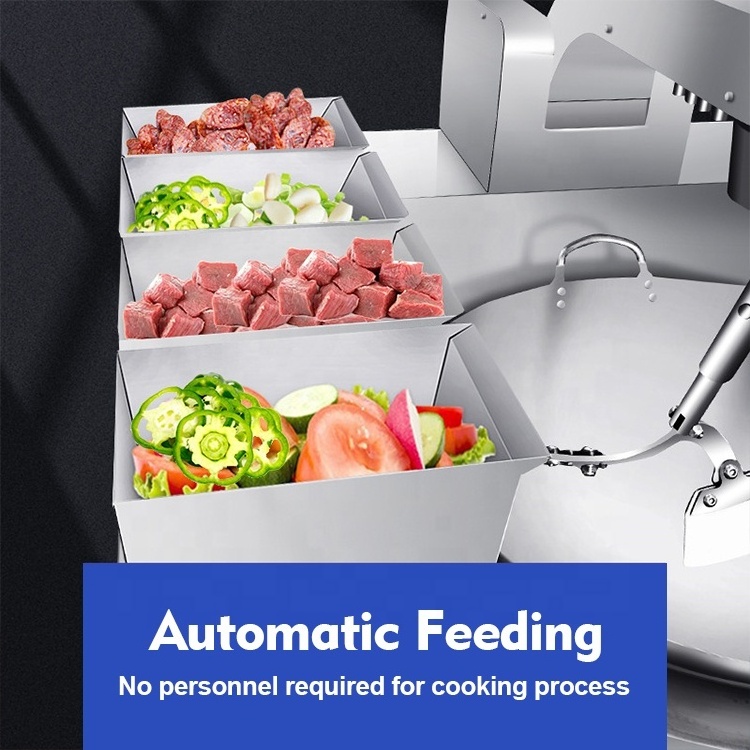 Chinese Food Fully Automatic Wok Cooking Machine Commercial Automatic Stir Fry Machine Gas Automatic Fried Rice Machine