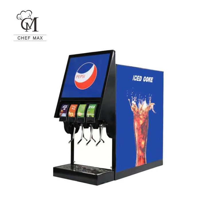 Chefmax Commercial Automatic 4 flavour Electric Beverage Fountain Soda Cola Mac/ Carbonator Machine / Drink Dispenser