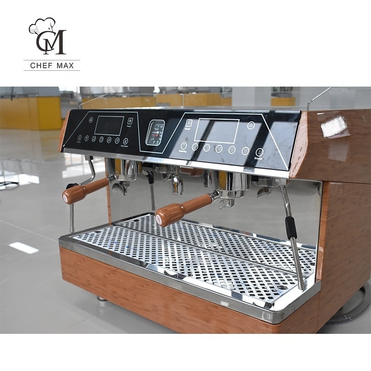 Chefmax Commercial 3.8KW Custom Semi Automatic Italian Double Cylinder Machine Coffee  Makers cafetera