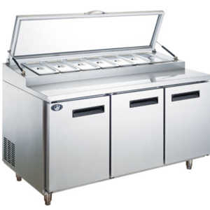 Restaurant Commercial pizza Salad Fruit Display Table Top Preparation Counter Fridge Freezer Cold Salad Bar Chiller Refrigerator