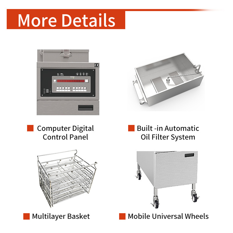 KFC Chicken Express Broaster Fried Chicken High Pressure Fryer Machine Professional Fried Chicken Gas Pressure Fryer