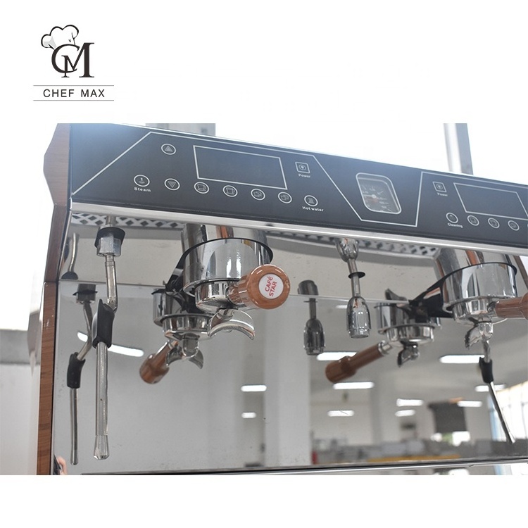 Chefmax Commercial 3.8KW Custom Semi Automatic Italian Double Cylinder Machine Coffee  Makers cafetera