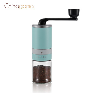 Manual Coffee Grinder Ceramic Burr Stainless Steel Plastic Hand Coffee mill for Sale