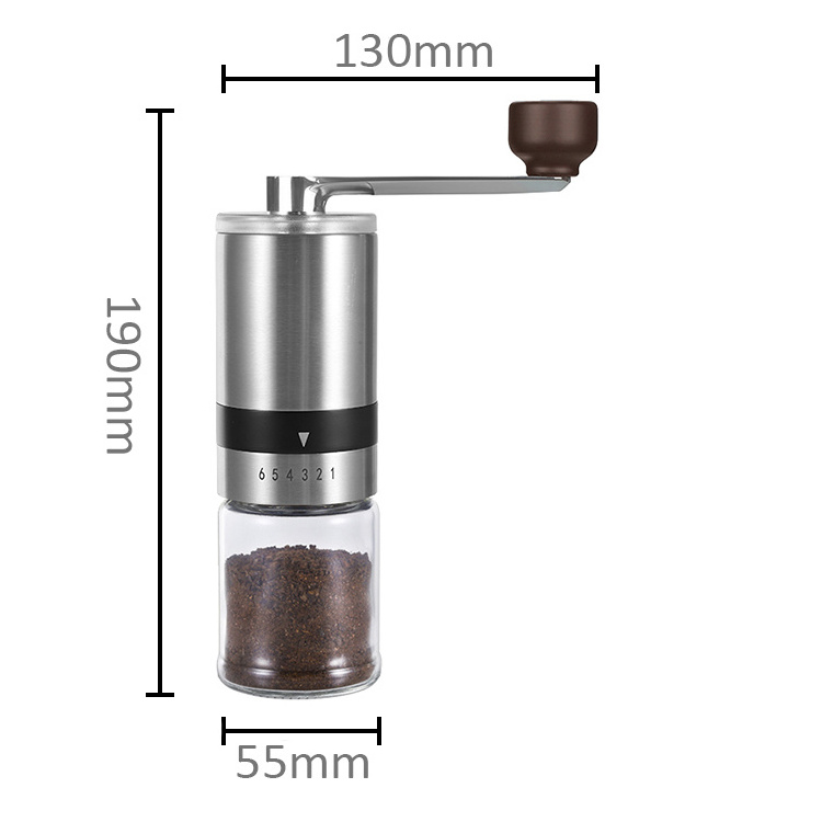 coffee tool ceramic adjustable coffee bean grinder conical burr manual coffee grinder  with stainless steel  french press