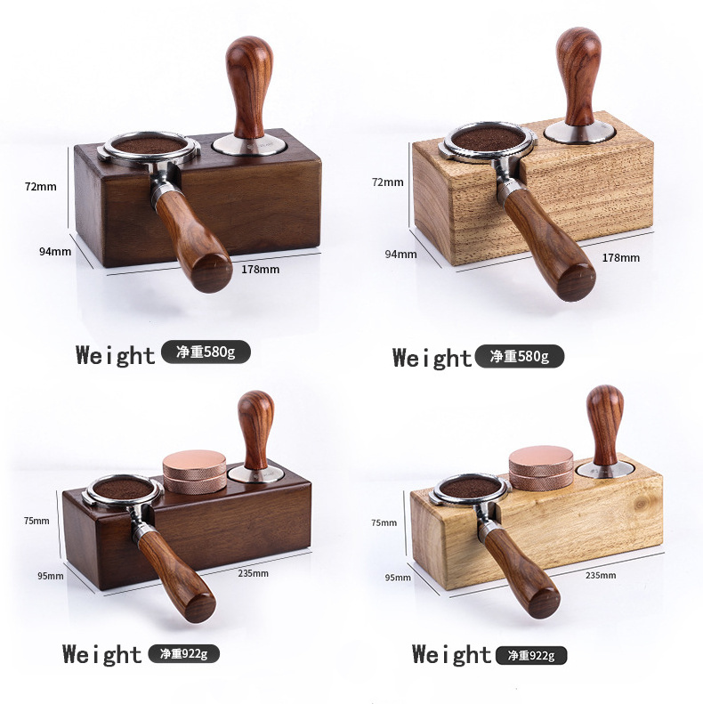 Wooden Espresso Coffee Filter 58mm wood coffee tamper holder Espresso coffee tamper mat tamper station