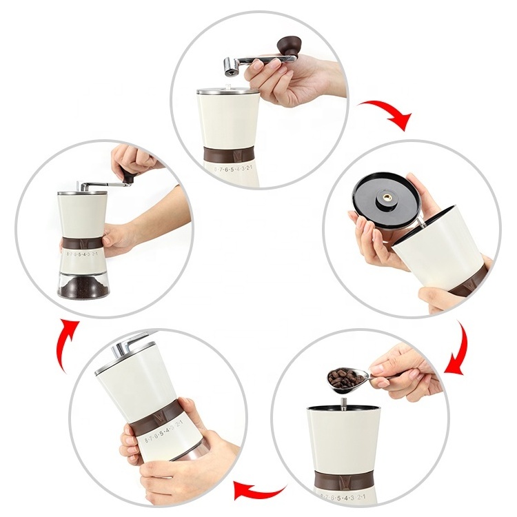 IF design award adjustable manual coffee bean grinder with stainless steel burr hand coffee grinder mill