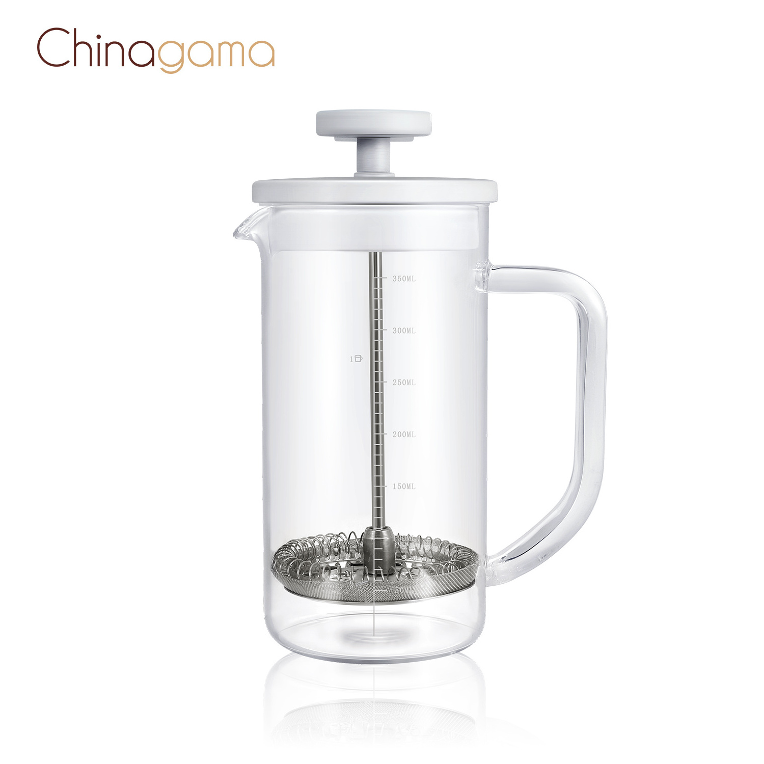 Coffee maker french press pot plunger custom plastic white travel camping classic glass tea maker coffee french press