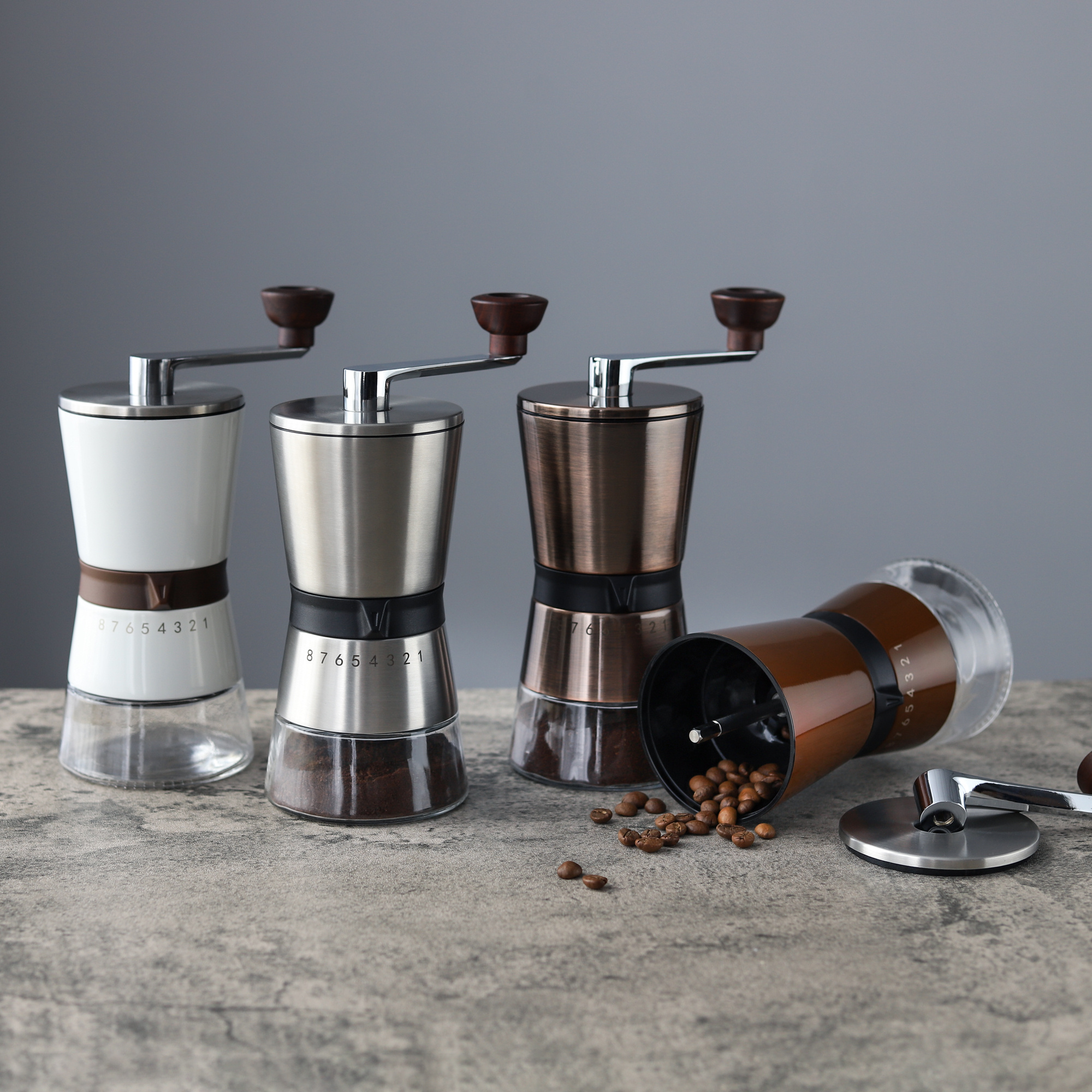 Factory direct sale top selling barista cafe espresso coffee accessories portable mini  Manual Coffee maker with Ceramic Burr