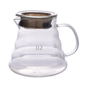 Coffee Server Glass Coffee Tea Sets Accessories Cloud Shaped Cup Heat Resistance Hand Made Filter Cup Coffee Sharing Pot