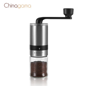 High Quality Ceramic burr coffee bean grinder mill adjustable grind size setting coffee stainless steel for kitchen